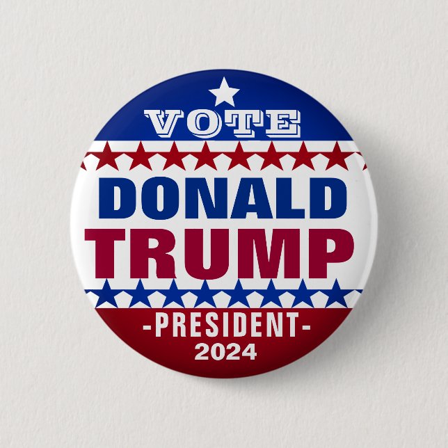 Donald Trump for President 2024 Campaign Button (Front)