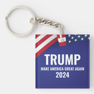 Donald Trump For President 2024 Modern Keychain