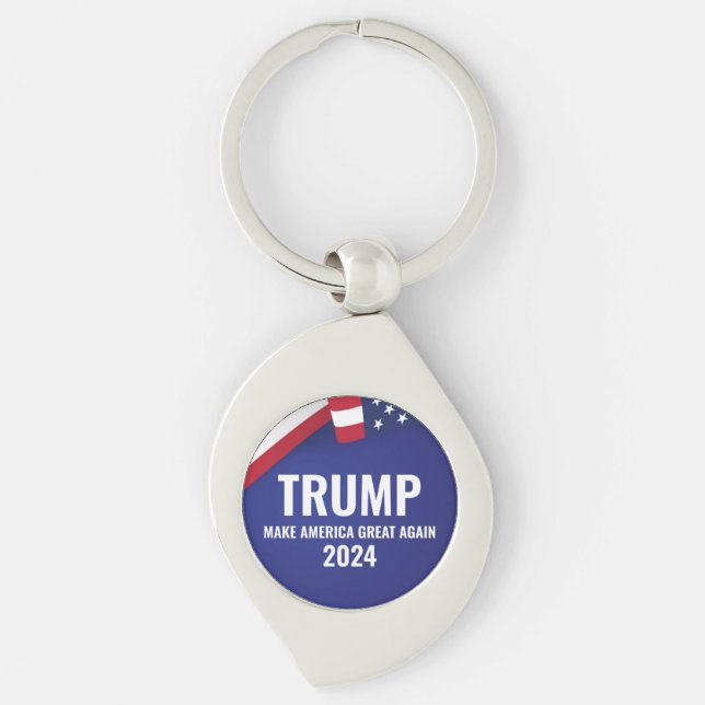 Donald Trump For President 2024 Modern Keychain (Front)