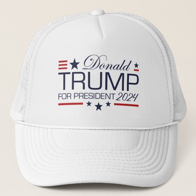 Donald Trump For President 2024 Trucker Hat (Front)