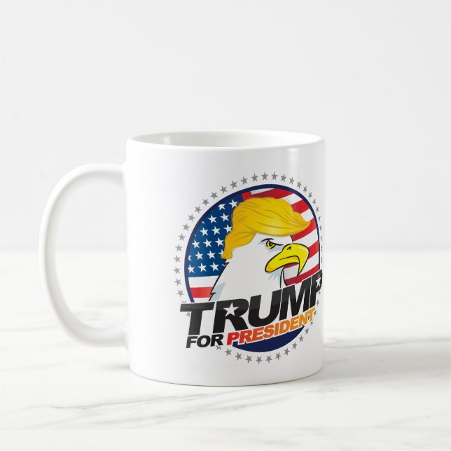 Donald Trump For President Eagle Hair Mug (Left)