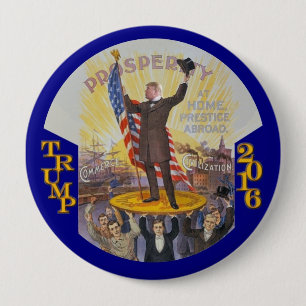Donald Trump for President in 2016 4 Inch Round Button