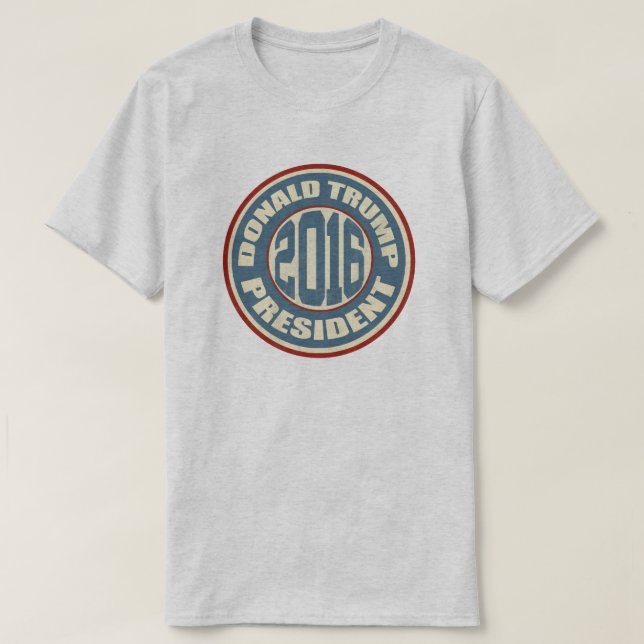 Donald Trump for President in 2016 T-Shirt (Design Front)