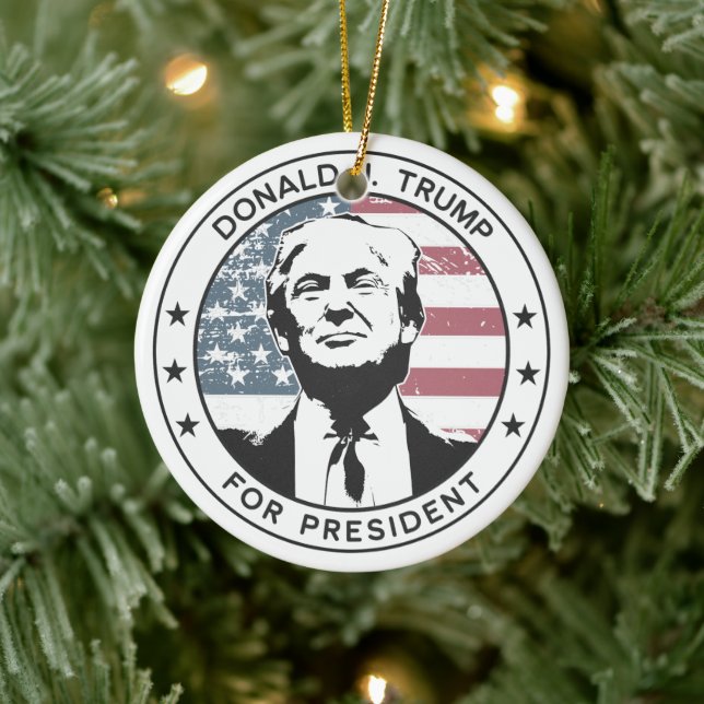 Donald Trump for President #MAGA Ceramic Ornament (Tree)