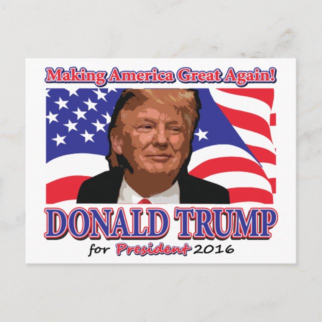 Donald Trump For President Postcard (Front)