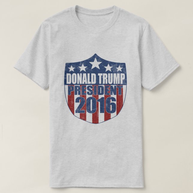 Donald Trump for President Shield T-Shirt (Design Front)