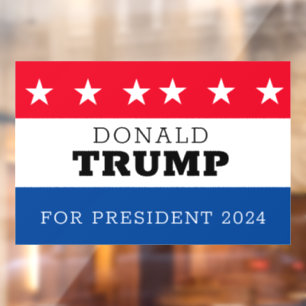 Donald Trump For President  Window Cling