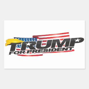 Donald Trump For President (with hair) Sticker