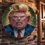 Donald Trump Fun Dartboard Featuring A Politician<br><div class="desc">Picture of Donald Trump Dart Board. A round dartboard featuring a caricature of Donald Trump. The image is a humourous take on politics, suitable for adults and those who enjoy a good laugh. A humourous dartboard with a caricature of a well-known political figure, perfect for adding a touch of amusement...</div>