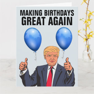 DONALD TRUMP FUNNY Anniversaire Cartes de voeux
