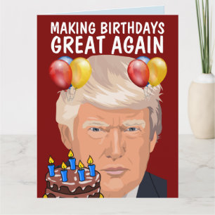 DONALD TRUMP Funny BANNIVERDACE Carte de voeux