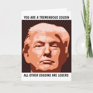 DONALD TRUMP FUNNY CARTES D'ANNIVERSAIRE POUR COUS