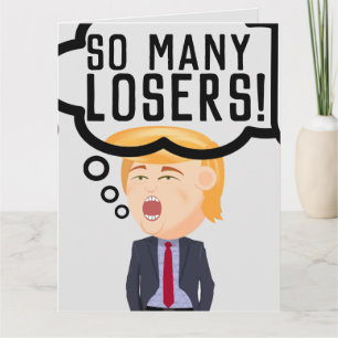 DONALD TRUMP FUNNY GRANDE CARTE D'ANNIVERSAIRE "PE