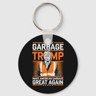 Donald Trump Garbage Orange Reflective Safety Vest Keychain