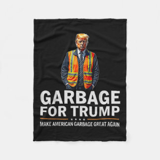 Donald Trump Garbyge Orange Reflective Safety Vest Fleece Blanket