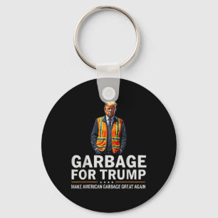 Donald Trump Garbyge Orange Reflective Safety Vest Keychain