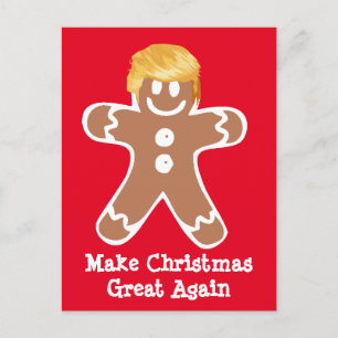 Donald Trump Gingerbread man  Postcard