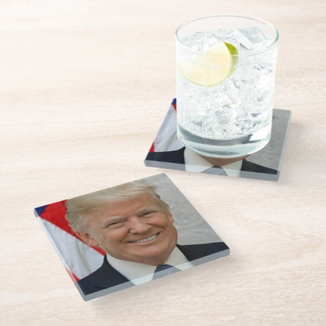 Donald Trump Glass Coaster (Angled)