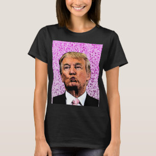 DONALD TRUMP GLITTER BIRTHDAY KISS T-SHIRTS