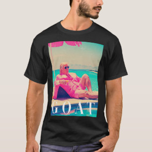 Donald Trump Goat Funny Artwork Art Meme Retro T-Shirt