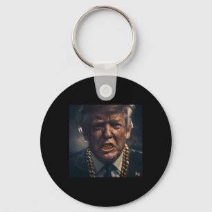 Donald Trump Gold Grillz Keychain