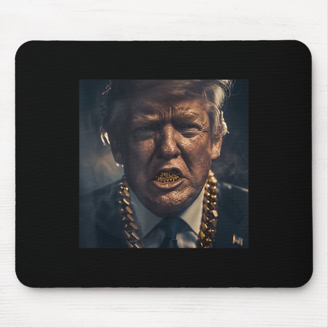 Donald Trump Gold Grillz  Mouse Pad (Front)