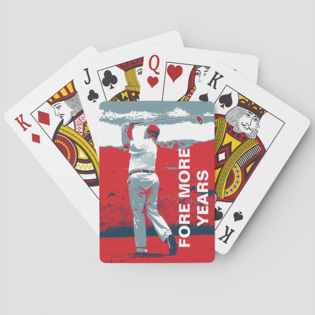 Donald Trump Golfing  Playing Cards (Back)
