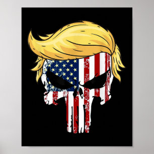 Donald Trump Hair President Skull Take America Bac Poster