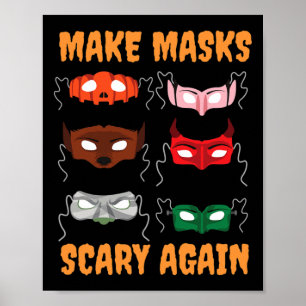 Donald Trump Halloween Face Masks - Costume Idea  Poster