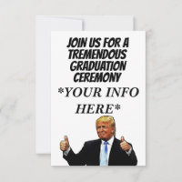 DONALD TRUMP HIGH SCHOOL GRADUATION INVITATIONS