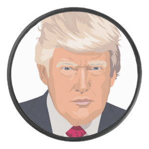 DONALD TRUMP HOCKEY PUCK