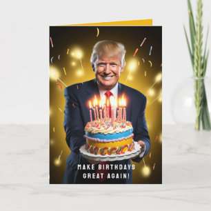 DONALD TRUMP HUMOREUSE CARTE D'ANNIVERSAIRE