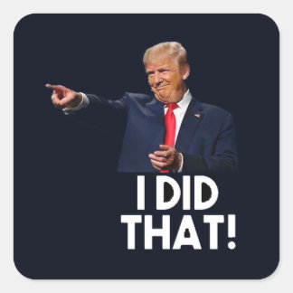 DONALD TRUMP I DID THAT! VETERANS CUTS, GAS PRICES SQUARE STICKER