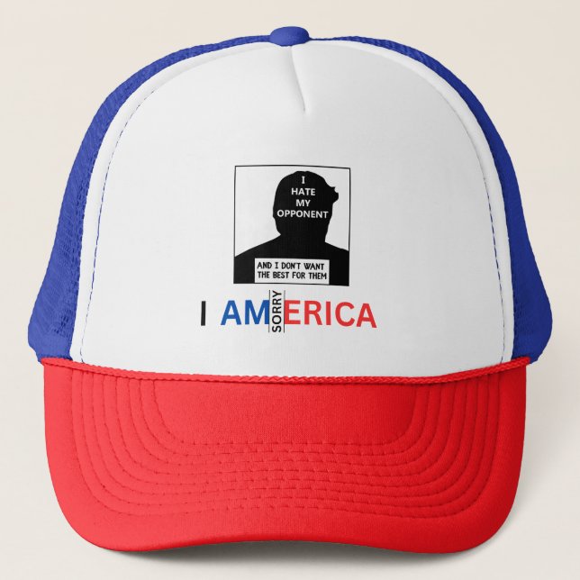 Donald Trump 'I hate my opponent' funeral speech Trucker Hat (Front)