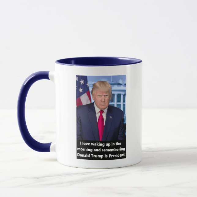 Donald Trump I Love Waking Up In The Morning Mug (Left)