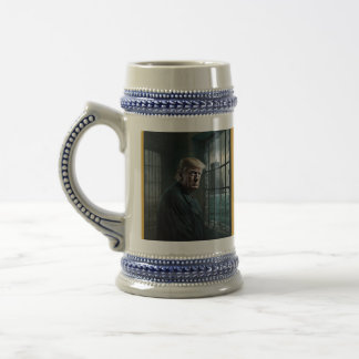 Donald Trump in Alcatraz Prison Beer Stein