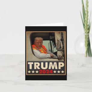 Donald Trump In Garbage Truck Team Garbage For Tru Card
