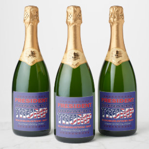 Donald Trump Inauguration 2025 Sparkling Wine Label