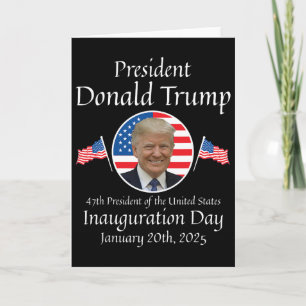 Donald Trump Inauguration Day 2025 47th Usa Presid Card