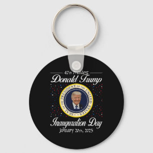 Donald Trump Inauguration Day 2025 47th Usa Presid Keychain