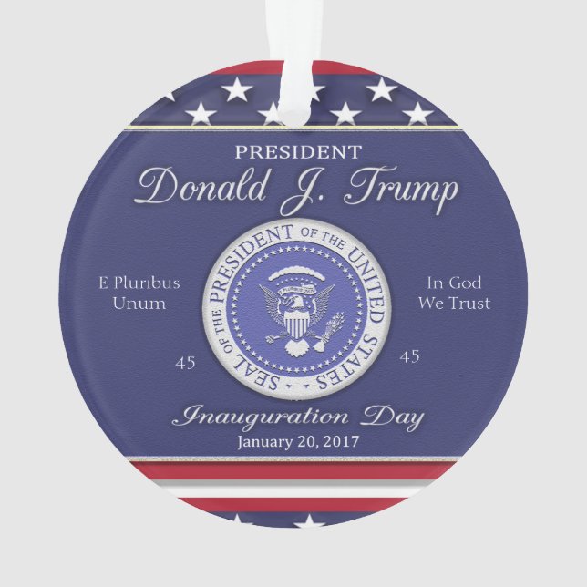Donald Trump Inaugurations Day Ornament (Back)