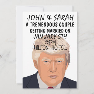 DONALD TRUMP INVITATIONS DE MARIAGE PERSONNALISER