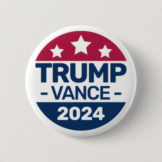 Donald Trump JD Vance 2024 Republican Presidential 2 Inch Round Button