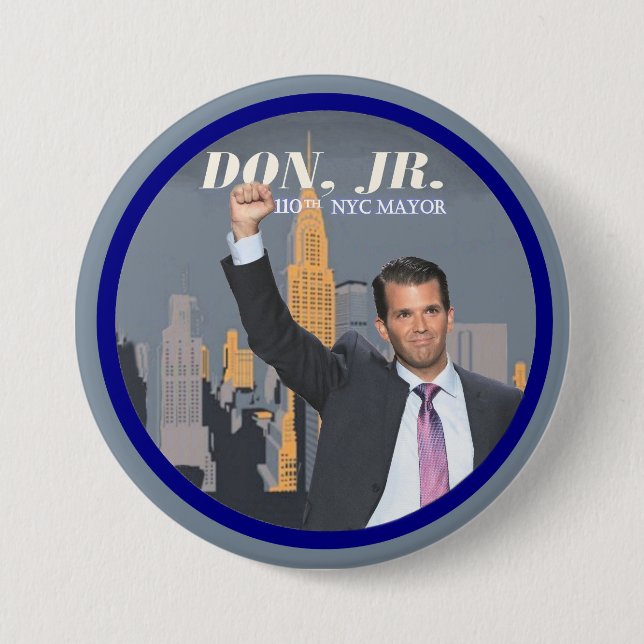 Donald Trump, Junior for NYC Mayor 2017 3 Inch Round Button (Front)