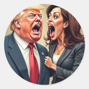 Donald Trump Kamala harris  Classic Round Sticker