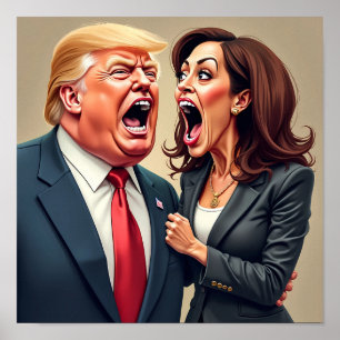 Donald Trump Kamala harris  Poster