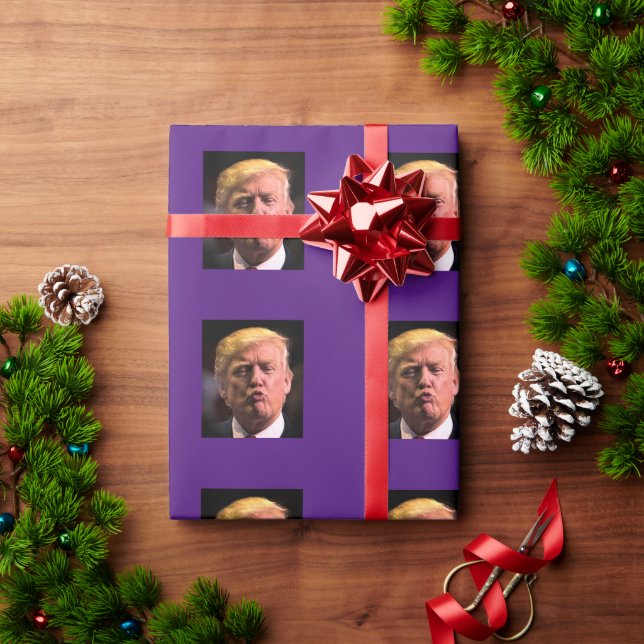 DONALD TRUMP KISS ALL OCCASION  WRAPPING PAPER (Holiday Gift)