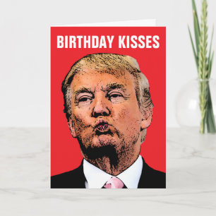 DONALD TRUMP KISS CARTES D'ANNIVERSAIRE