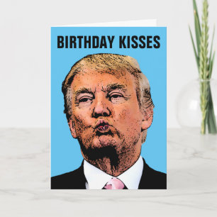 DONALD TRUMP KISS CARTES D'ANNIVERSAIRE