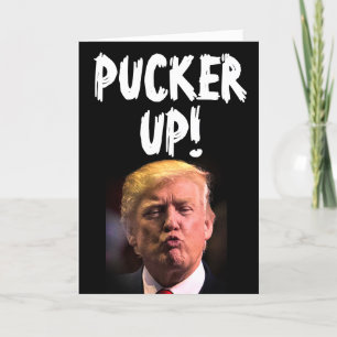 DONALD TRUMP KISS CARTES D'ANNIVERSAIRE FUNNY